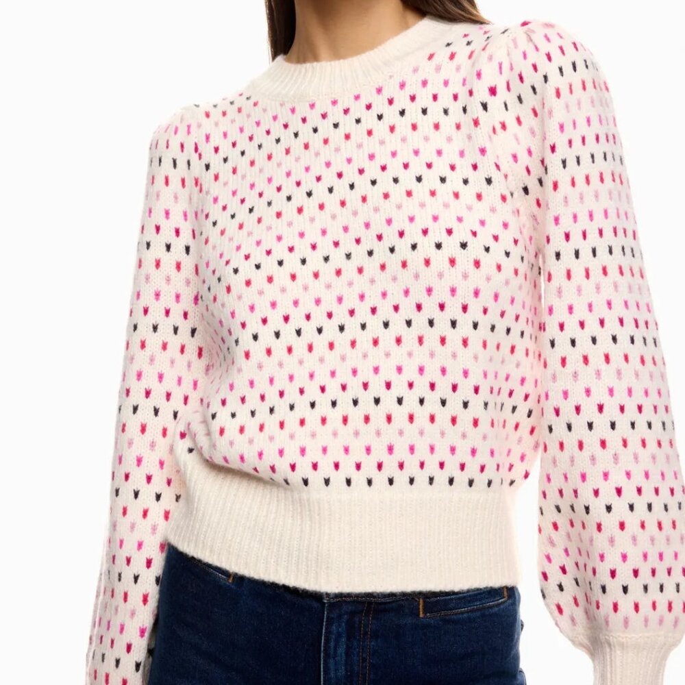 Marine Layer Pink Alma Puff Sleeve Sweater - Picture 2 of 12